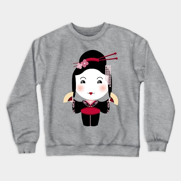 Cherry Blossom Girl Crewneck Sweatshirt by AnishaCreations